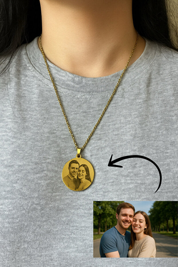Kişiye Özel Fotoğraflı Kolye