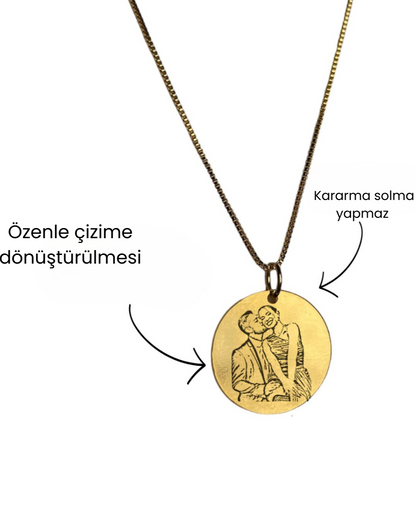 Kişiye Özel Fotoğraflı Kolye