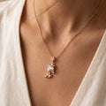Heart Glow Rose Kolye