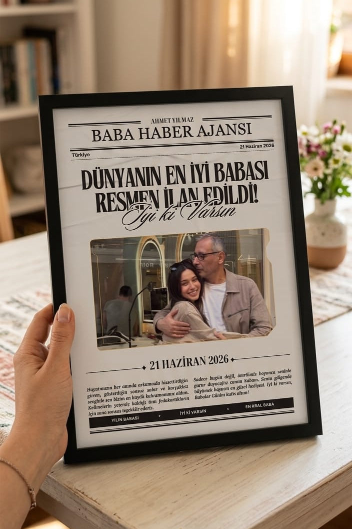 Kişileştirilmiş Babalar Günü Gazetesi
