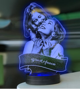 Annelere Özel Profil Kesim 3d Modelli Gece Led Lambası (Karışık)