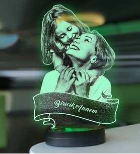Annelere Özel Profil Kesim 3d Modelli Gece Led Lambası (Karışık)